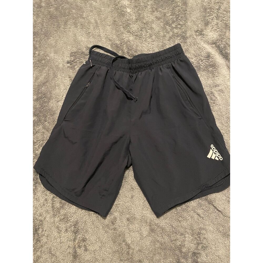 🔵 Adidas Navy Blue Athletic Shorts – Size Small